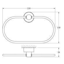 Кольцо для полотенца FBS Nostalgy NOS 022OLD