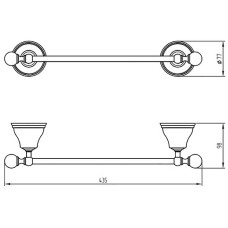 Полотенцедержатель Migliore Provance 17672 Хром