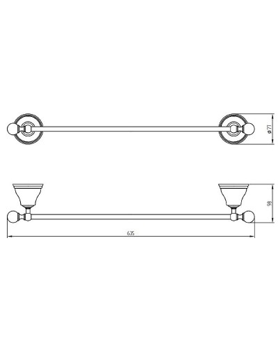 Полотенцедержатель Migliore Provance 17673 Хром