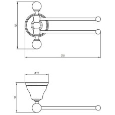 Полотенцедержатель Migliore Provance 17669 поворотный Хром