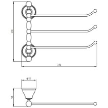 Полотенцедержатель Migliore Provance 17670 поворотный Хром