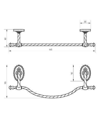 Полотенцедержатель Migliore Edera 16923 Хром