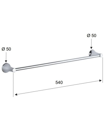 Полотенцедержатель 54 см Remer Delicata DE30CR