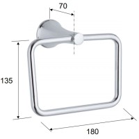 Кольцо для полотенец Remer Delicata DE44CR