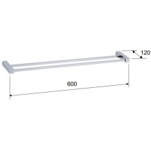 Полотенцедержатель 60 см Remer SQ SQ33CR