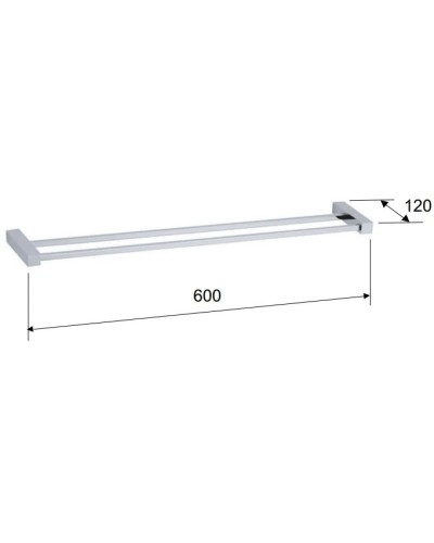 Полотенцедержатель 60 см Remer SQ SQ33CR