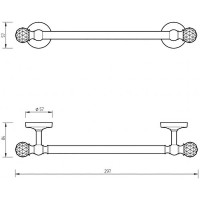 Полотенцедержатель Migliore Amerida 16585 Хром с кристаллами Swarovski