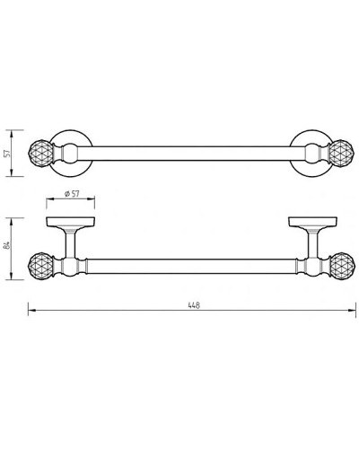 Полотенцедержатель Migliore Amerida 16589 Хром с кристаллами Swarovski