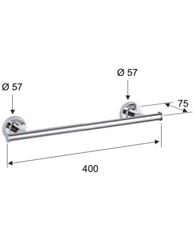 Полотенцедержатель 40 см Remer Arte AR40CR