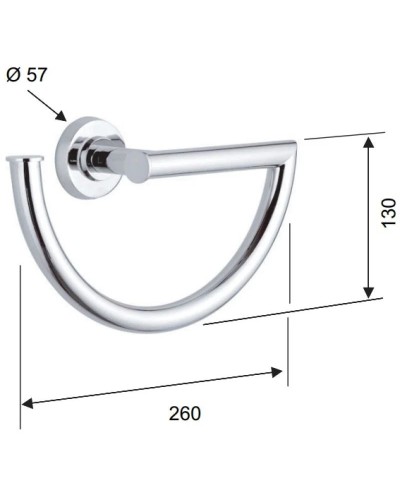 Кольцо для полотенец Remer Arte AR44CR