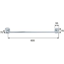 Полотенцедержатель 60 см Remer Siute SU30CR