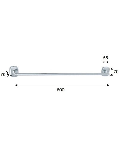 Полотенцедержатель 60 см Remer Siute SU30CR