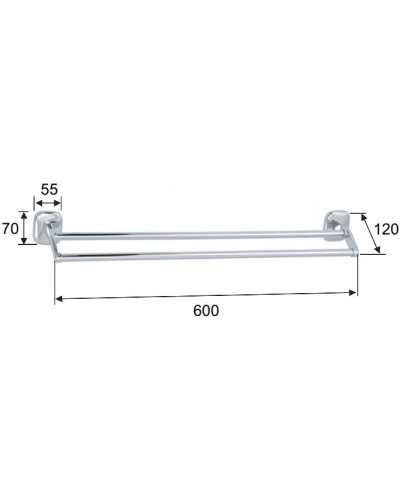 Полотенцедержатель 60 см Remer Suite SU33CR