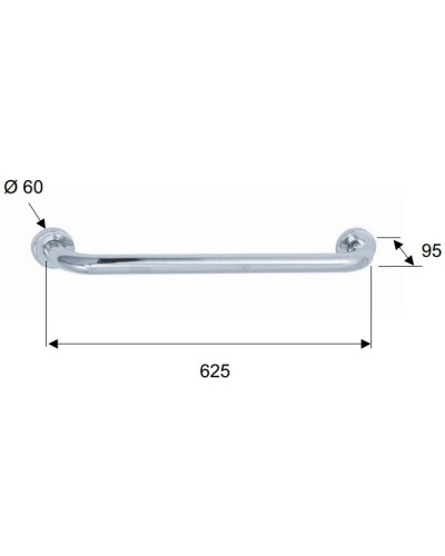 Полотенцедержатель 62,5 см Remer Bagno RB430CR