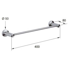 Полотенцедержатель 40 см Remer Minimal Inox MI40INOXCR