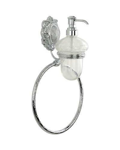 Дозатор для жидкого мыла с кольцом для полотенец Migliore Cleopatra 16655 Хром