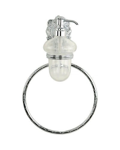 Дозатор для жидкого мыла с кольцом для полотенец Migliore Cleopatra 16655 Хром