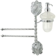 Полотенцедержатель с дозатором для жидкого мыла Migliore Cleopatra 16674 поворотный Хром