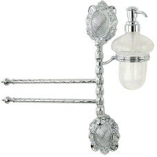 Полотенцедержатель с дозатором для жидкого мыла Migliore Cleopatra 16674 поворотный Хром