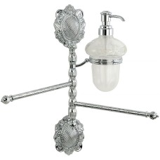 Полотенцедержатель с дозатором для жидкого мыла Migliore Cleopatra 16674 поворотный Хром