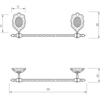 Полотенцедержатель Migliore Cleopatra 16670 Хром