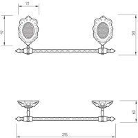 Полотенцедержатель Migliore Cleopatra 16671 Хром