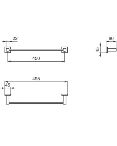 Полотенцедержатель Ideal Standard IOM Square E2196AA Хром