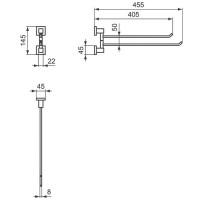 Полотенцедержатель Ideal Standard IOM Square E2200AA поворотный Хром