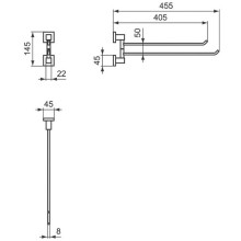 Полотенцедержатель Ideal Standard IOM Square E2200AA поворотный Хром