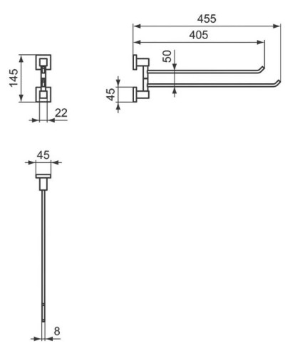 Полотенцедержатель Ideal Standard IOM Square E2200AA поворотный Хром