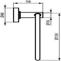 Кольцо для полотенец Ideal Standard IOM A9130XG Черный шелк