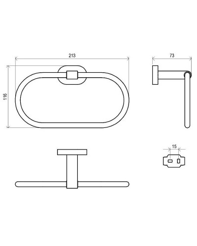 Кольцо для полотенец Ravak Chrome X07P190 Хром