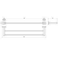 Полотенцедержатель Ravak Chrome CR 320.00 X07P193 двойной Хром