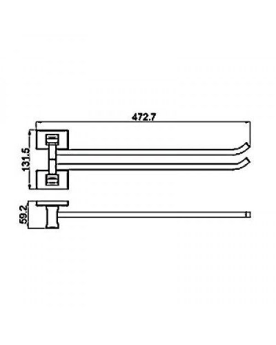 Полотенцедержатель Gappo G0712-6 поворотный Черный матовый