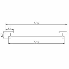 Полотенцедержатель Frap F19 F1901 Хром