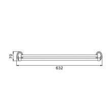 Полотенцедержатель Frap F15 F1509 двойной Хром