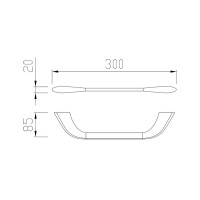 Полотенцедержатель 30см CEZARES LINER-TH02-01
