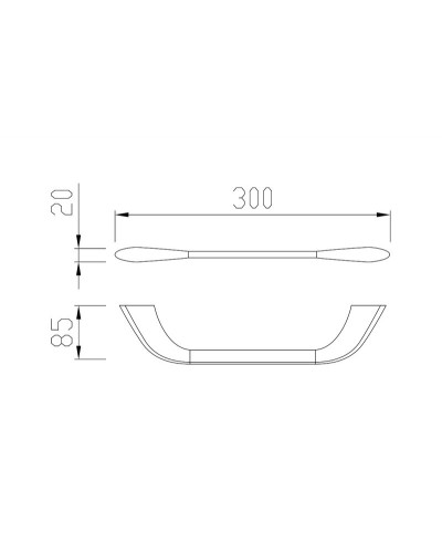 Полотенцедержатель 30см CEZARES LINER-TH02-01