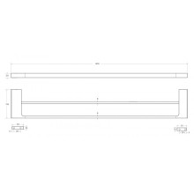 Полотенцедержатель двойной 80 см CEZARES SLIDER-THD-80-GM