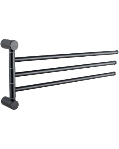 Полотенцедержатель Haiba HB8413-7 поворотный Черный матовый