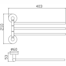 Полотенцедержатель Haiba HB8313 поворотный Нержавеющая сталь