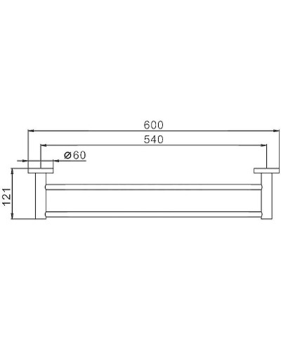 Полотенцедержатель Haiba HB8309 двойной Нержавеющая сталь