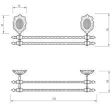 Полотенцедержатель Migliore Cleopatra 16701 двойной Золото