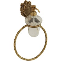 Дозатор для жидкого мыла с кольцом для полотенец Migliore Cleopatra 16627 Бронза