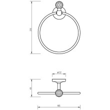 Кольцо для полотенец Migliore Amerida 16562 Бронза с кристаллом Swarovski