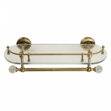 Стеклянная полка Migliore Amerida 16565 Бронза с кристаллами Swarovski