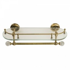 Стеклянная полка Migliore Amerida 16565 Бронза с кристаллами Swarovski