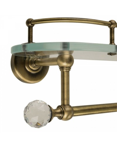 Стеклянная полка Migliore Amerida 16565 Бронза с кристаллами Swarovski