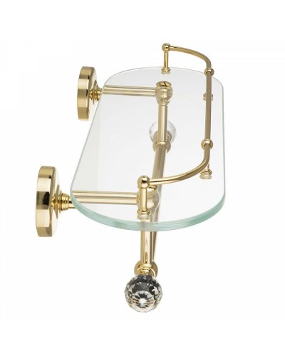 Стеклянная полка Migliore Amerida 16602 Золото с кристаллами Swarovski