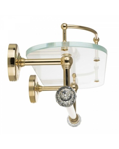 Стеклянная полка Migliore Amerida 16602 Золото с кристаллами Swarovski